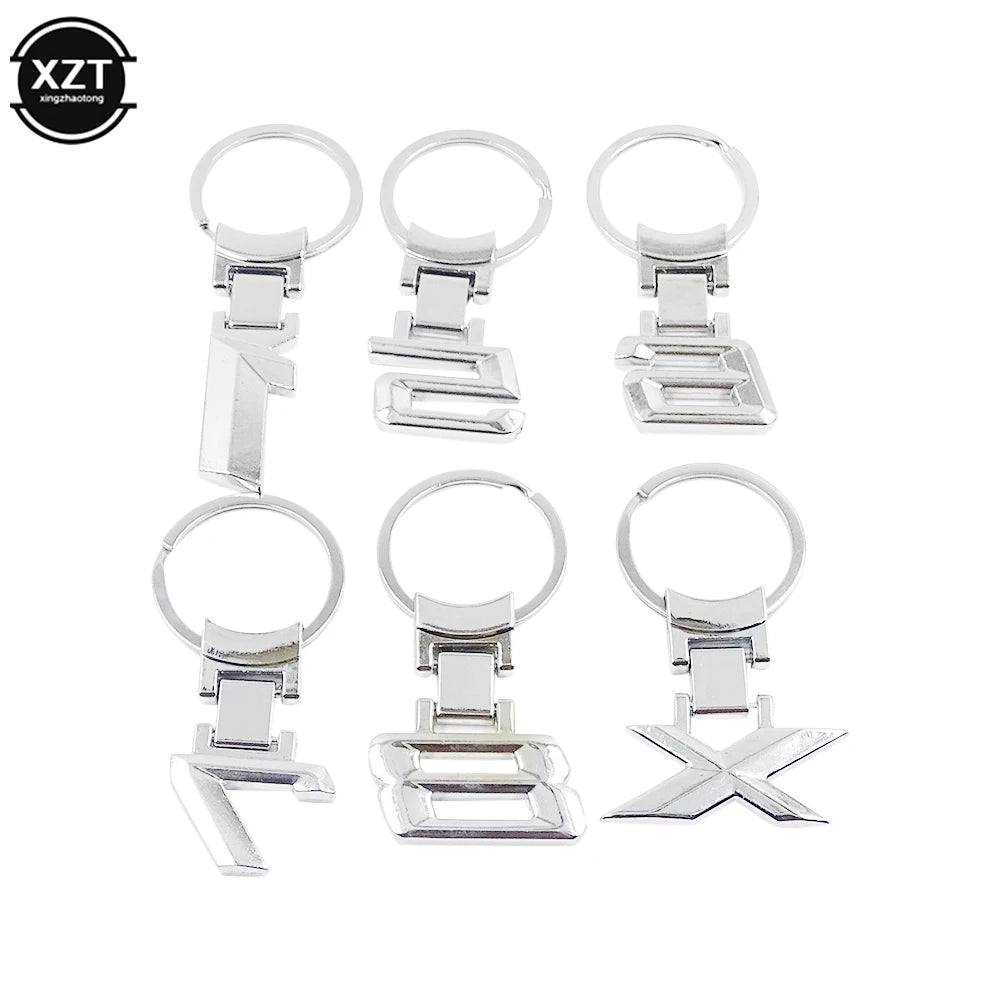 Zinc Alloy Number Emblem Keychain | Car Key Ring for BMW Models alternate view