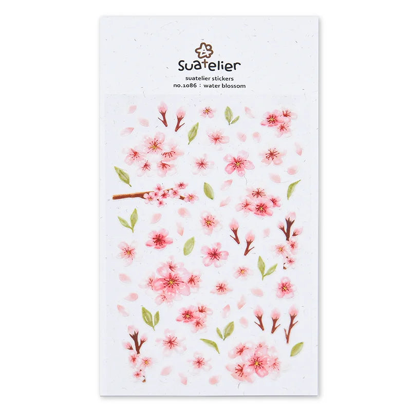 Korean Suatelier Cherry Blossom Petal Sakura Stickers Scrapbooking Diy Journaling Dia alternate view