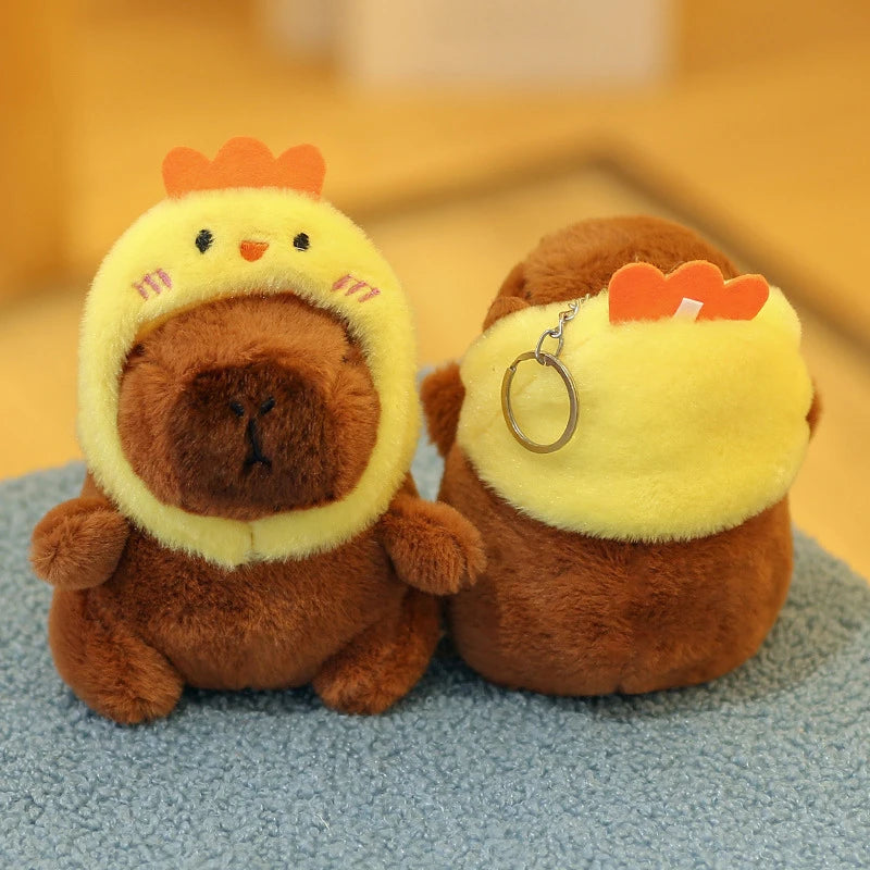 Capybara Plush Keychain | Cartoon Bag Pendant and Car Keyring lifestyle view