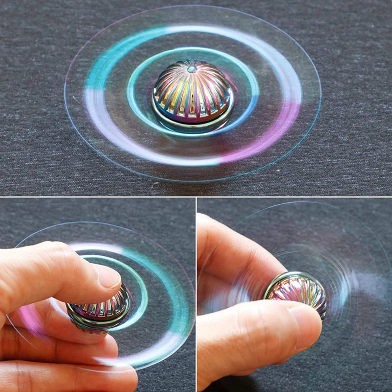 Fingertip Spinning Gyroscope Fidget Spinner | Metal Anti Stress Desk Toy for Adults a lifestyle view