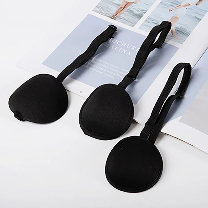 Single Eye Patch for Pirate Cosplay & Sleep Aid | Black Unisex Eyepatch additional angle