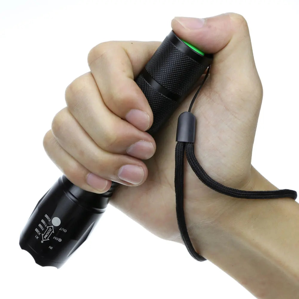 T6 LED Flashlight | Portable Telescopic Tactical Torch detail view