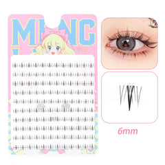 Menglu Natural Short Lower Lashes | Hand-Painted Style Fake Eyelashes close-up view
