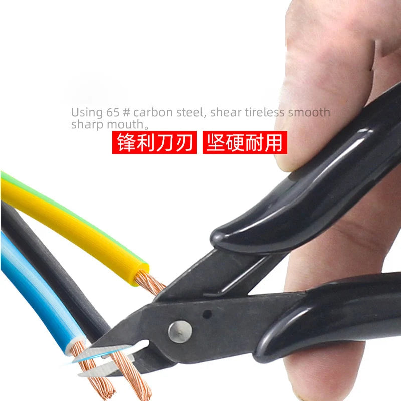 Mini Diagonal Pliers for Wire Cutting | Flush Cutter with Anti-Slip Rubber Handle lifestyle view