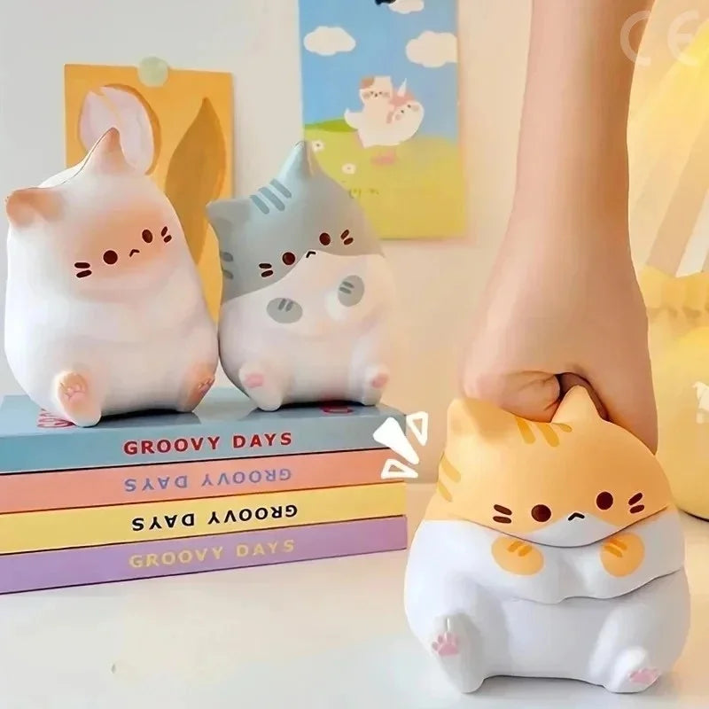 Cat Slow Rising Squishy Toy, Kawaii Cat Stress Ball for Desk Gift Soft Foam Squeeze T alternate view