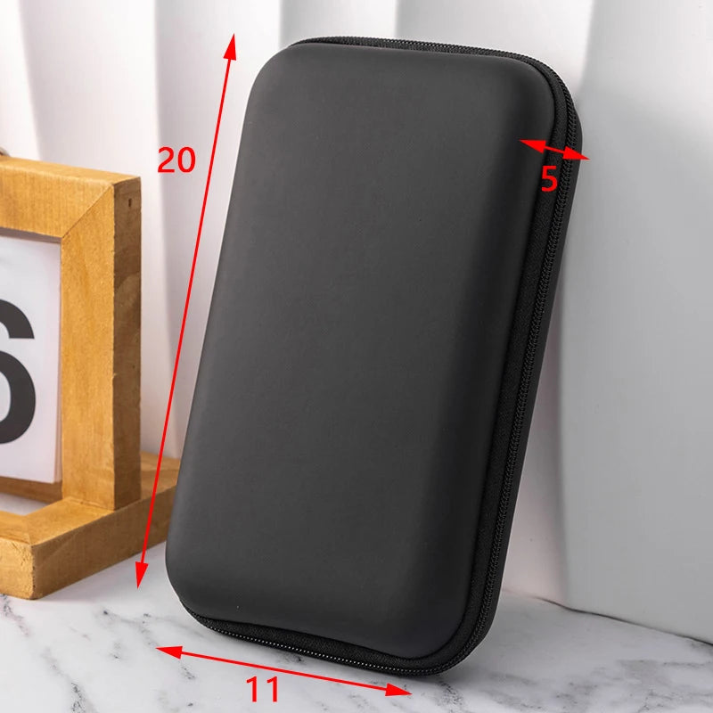 Portable Mini Hard Shell Digital Gadget Storage Bag | EVA Travel Organizer close-up view