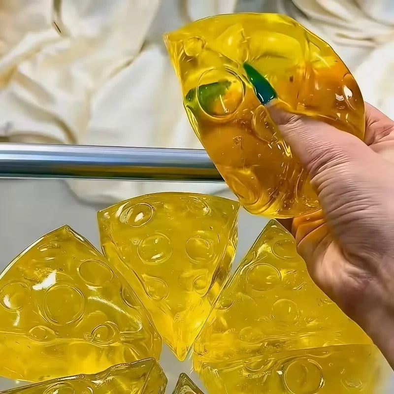 Relieve Stress Squishy Honey Cheese Square Fidgets Toys Super Soft Mochi Cheese Squeeze Toy Funny An
