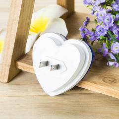 Heart-shaped LED Night Light | Auto Sensor Plug-in Night Lamp for Bedroom close-up view