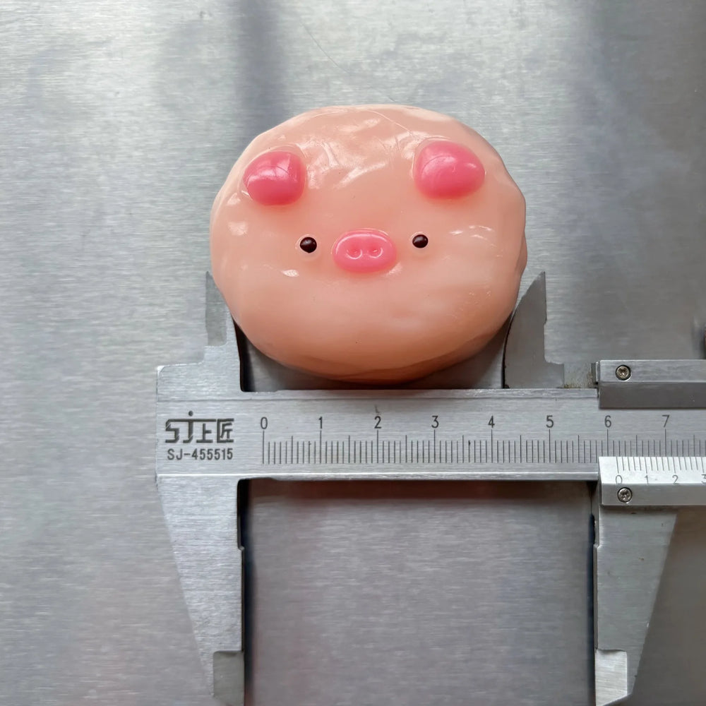 Pink Pig Squishy Sensory Toy | Stress Relief Fidget for Kids and Adults close-up view