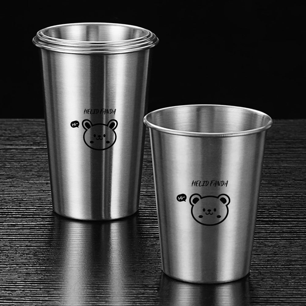 WORTHBUY 304 Stainless Steel Cup Stackable Metal Tumbler Cups Portable Durable Drinking detail view