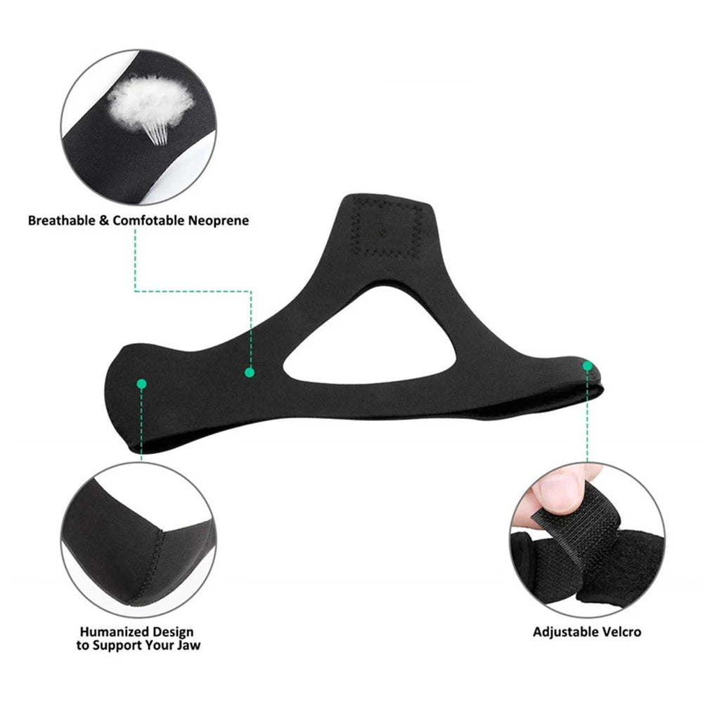 Anti-Snoring Chin Strap | Skin-Friendly Snore Stopper for Better Sleep close-up view