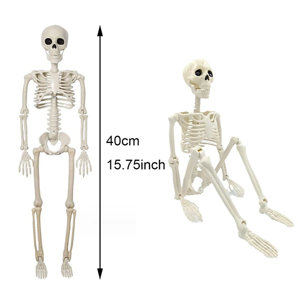 Halloween Decorations Skeleton,Posable Human Shape Skeleton,Halloween Fake Bone Horror close-up view