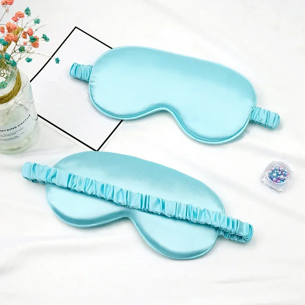 Silk Sleep Eye Mask for Women | Travel Blindfold with Light Blocking alternate view