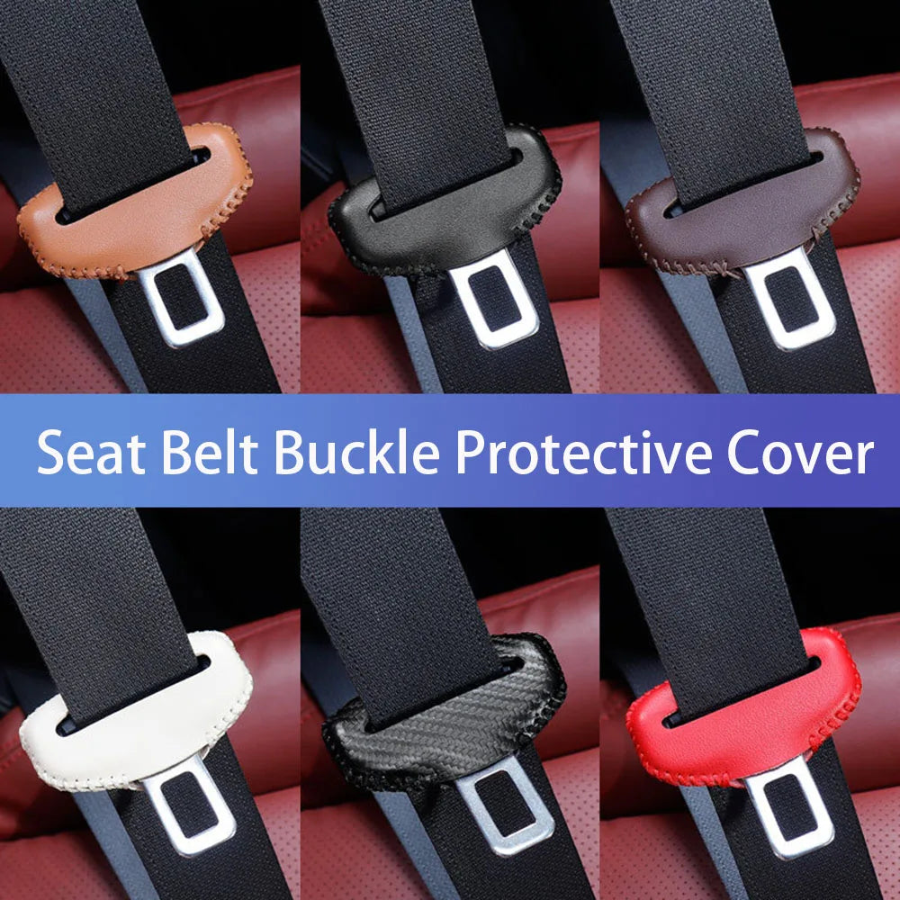 Seat Belt Buckle Cover Protector PU Leather 1 Pack