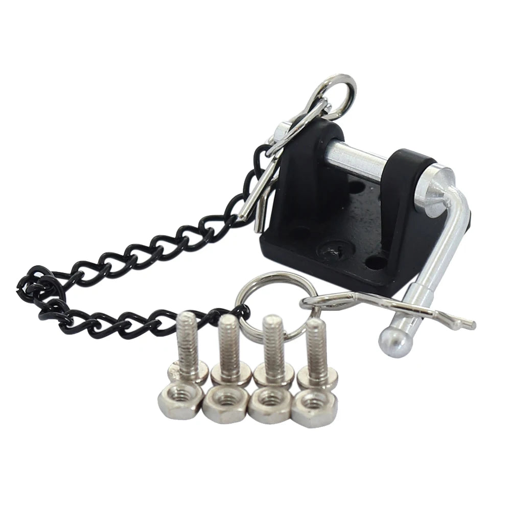 Metal Recovery Drag Chains Trailer Hitch Shackle Winch Anchor for 1/10 RC Crawler TRX4 T detail view