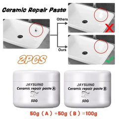 White Porcelain Repair Kit | Ceramic Repair Paste for Tubs, Tiles, Toilets, and Sinks detail view