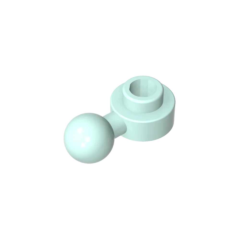 Gobricks GDS-1500 Hinged Plate 1x1 with Ball Head | Compatible Building Brick additional angle