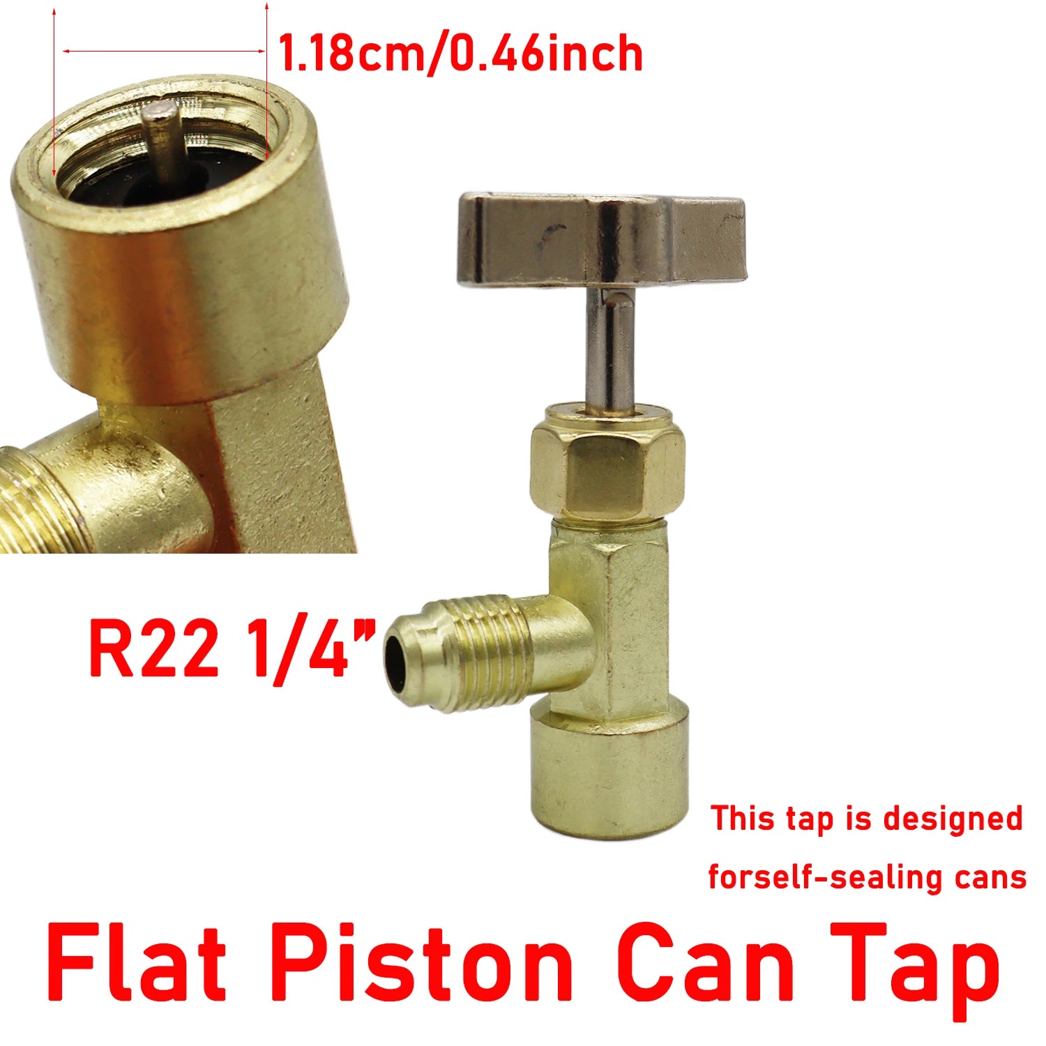 R-134a Refrigerant Can Tap Adapter 1/4 SAE Brass