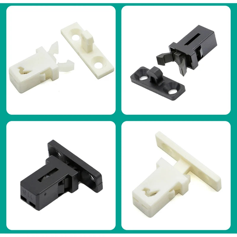 10-20PCS Garbage Bin Plastic Switch Door Lock Self-locking Press Type Spring Lock Buc alternate view