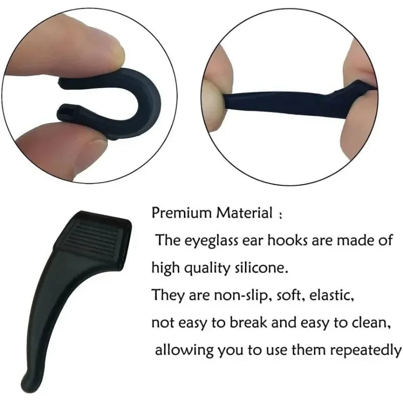 2/40pcs Silicone Ear Hook Anti-slip Glasses Leg Ear Sleeve Bracket Fastener Sunglasse lifestyle view