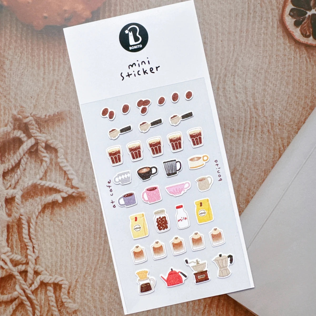 Mini Coffee Cartoon Stickers for Scrapbooking and DIY Journal | Cute Stationery Set alternate view