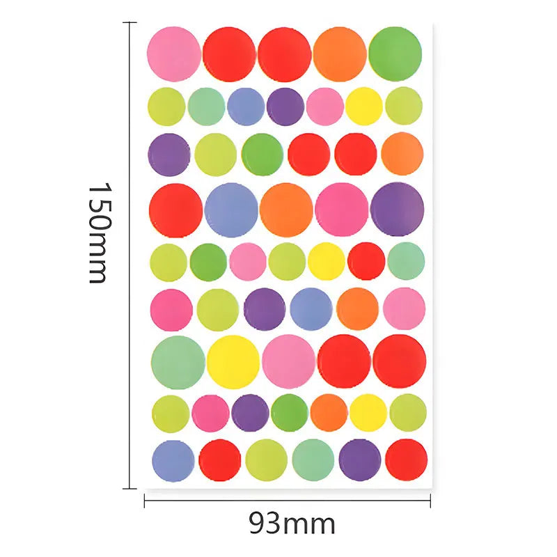6 Sheets Colorful Sticker Set | Self-adhesive Letters, Numbers, Stars, Hearts, Dots for detail view