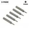 5pcs Cross Screwdriver Bit Set Magnetic Phillips Bits PH0000 to PH2 | 4mm Hex Shank Prec detail view