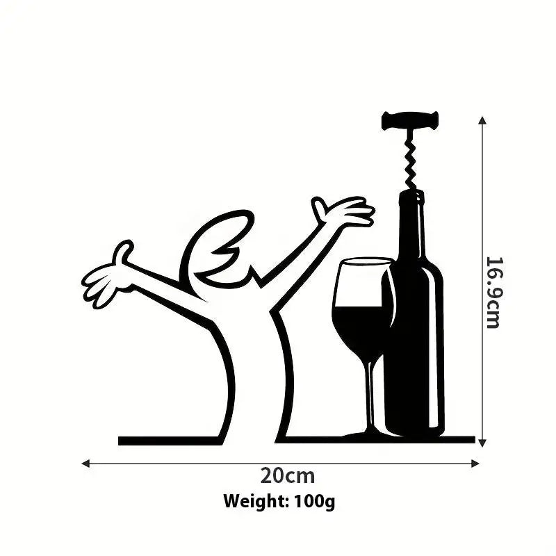 Line Figure Metal Poster for Living Room | Modern Switch Sticker Wall Art alternate view