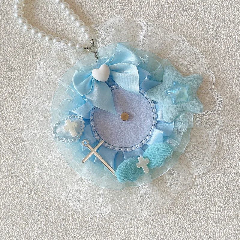 58mm Ita Bag Badge Holder Lace Badge Holder Itabag Decoration Fill Pin Holder Handm additional angle