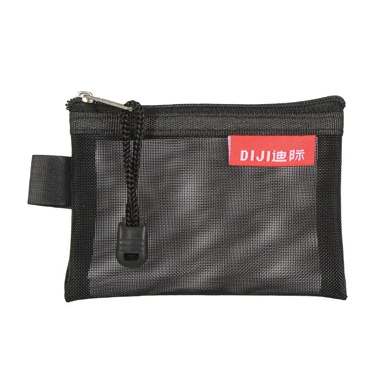 Mini Transparent Mesh Zipper Card Storage Bag | Portable Nylon Coin Purse lifestyle view
