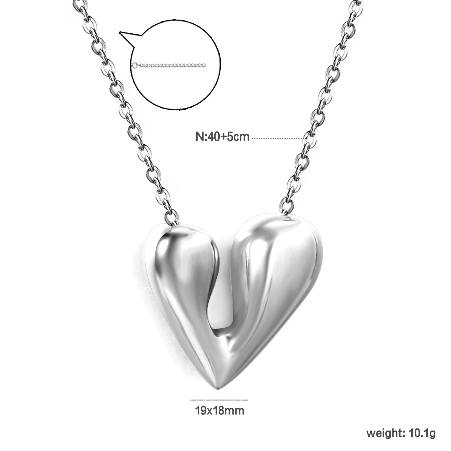ASONSTEEL Romantic Heart Pendant Necklace | Gold Stainless Steel Choker for Women Gif lifestyle view