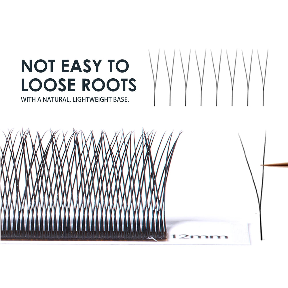 DeceMars 2D Y-Shape Velvet Eyelash Extensions | Salon-Grade Lash Flares lifestyle view