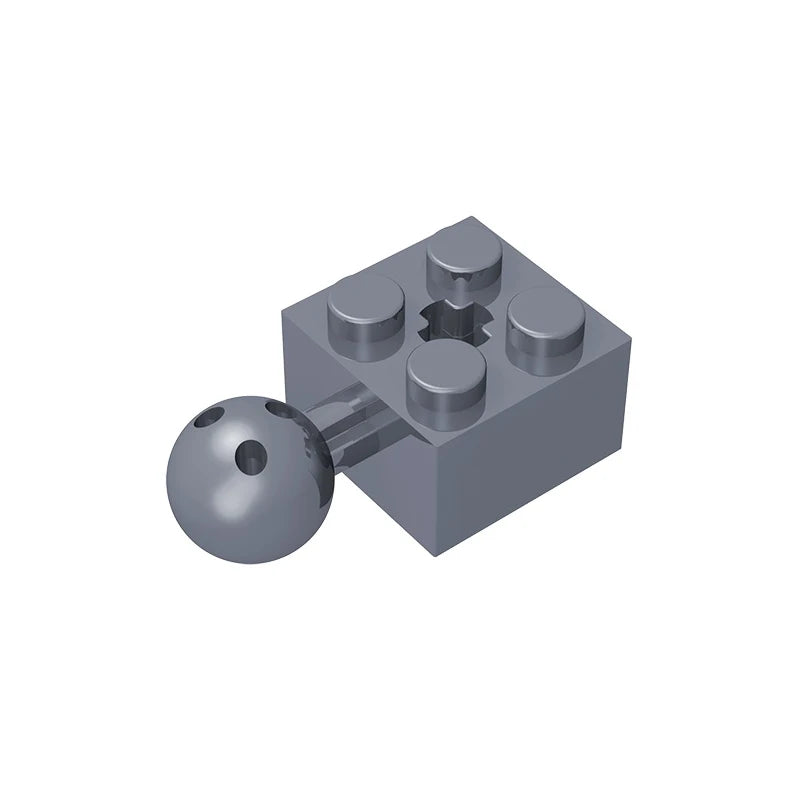 Gobricks GDS-976 Technical Brick Modified 2 x 2 with Ball Joint and Axle Hole | Com additional angle