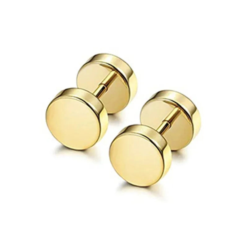 2Pcs Of Stainless Steel Cross Earrings Set, Men’s Women’s stud Earrings Small Huggi additional angle
