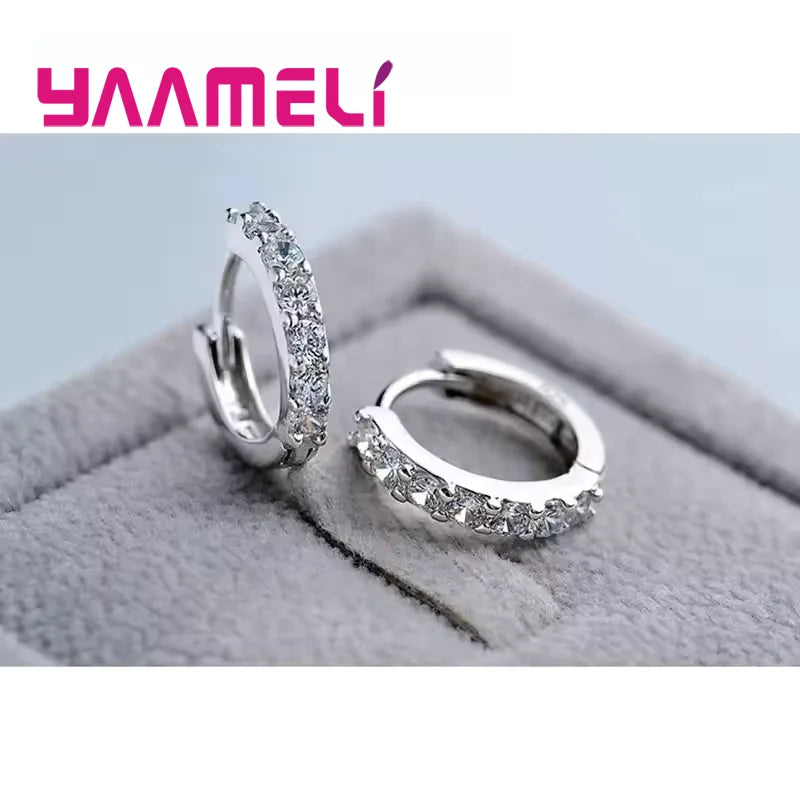 Fast Ship Newest Luxury Romantic Women Jewelry 925 Sterling Silver Plated Rhinestone lifestyle view