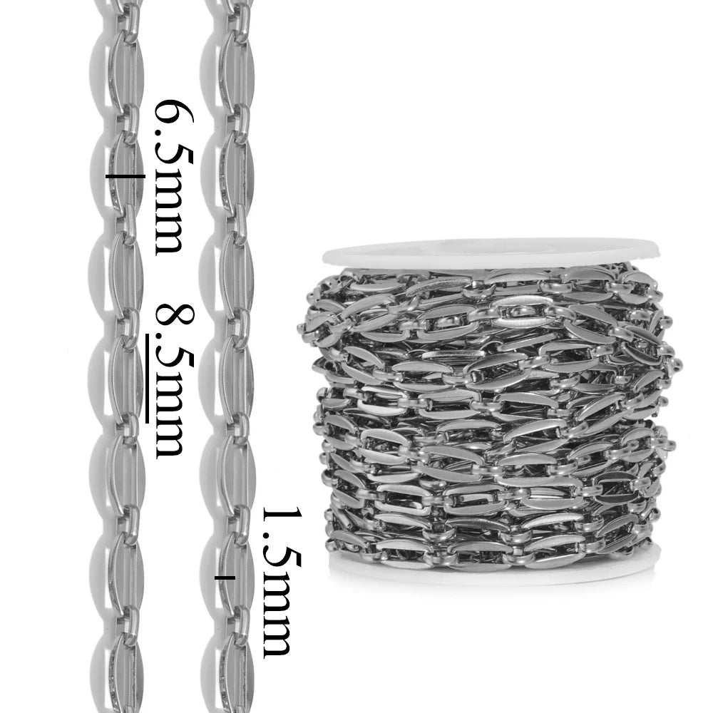 1 Meter Stainless Steel Chain Gold Silver DIY Jewelry Making Chain Necklace Bracelet Cha detail view