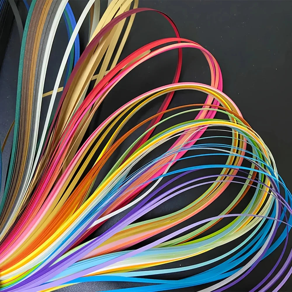 36 Colors Paper Strips Set | Rainbow Craft Paper for DIY Art Projects alternate view