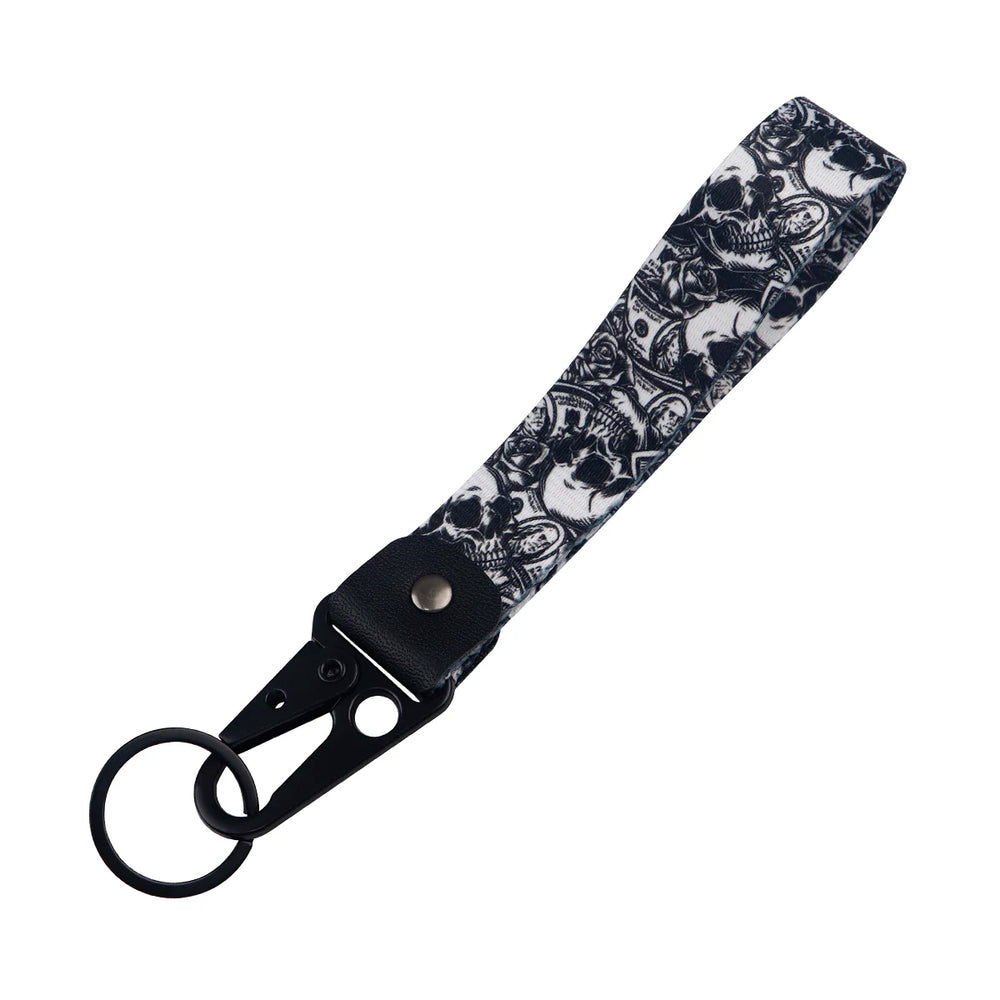 Skeleton Car Keychain | Scary Key Ring Jewelry for Men Women Motorcycle Lanyard Hallowee detail view