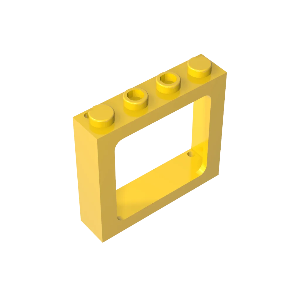 Gobricks Window 1 x 4 x 3 Train with Shutter Holes and Solid Studs on Ends | Compatibl close-up view