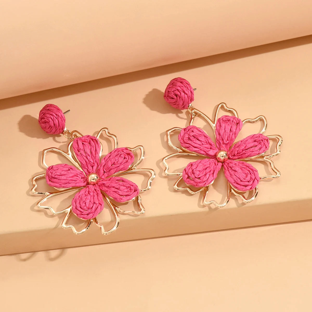 Bohemian Flower Drop Earrings | Handmade Summer Jewelry for Women alternate view