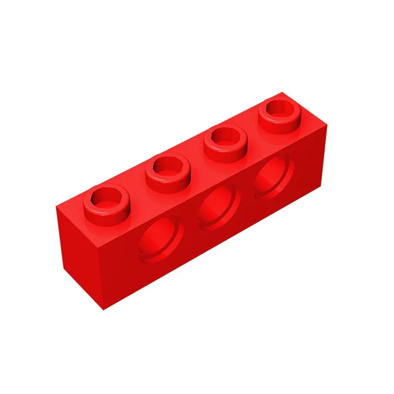 Gobricks GDS-625 Technical Brick 1x4 3-Hole | Compatible with Lego 3701 close-up view