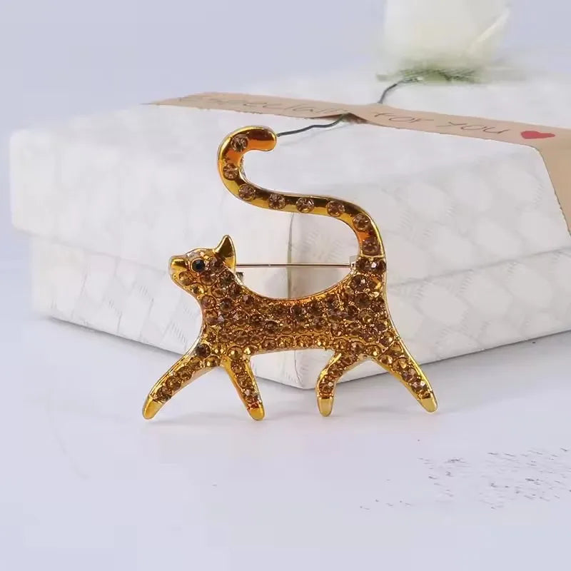 women fashion cat brooch pin jewelry