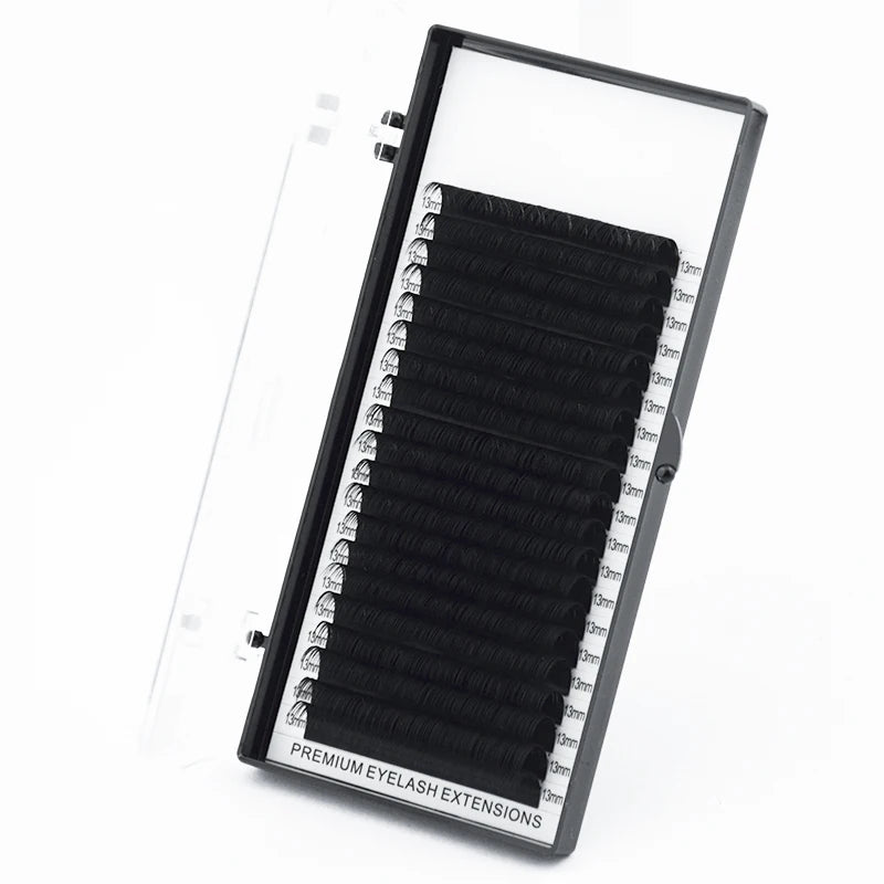 H&L SINCE 1990 20 Rows Premium Silk Eyelash Extensions | Professional Individual La additional angle