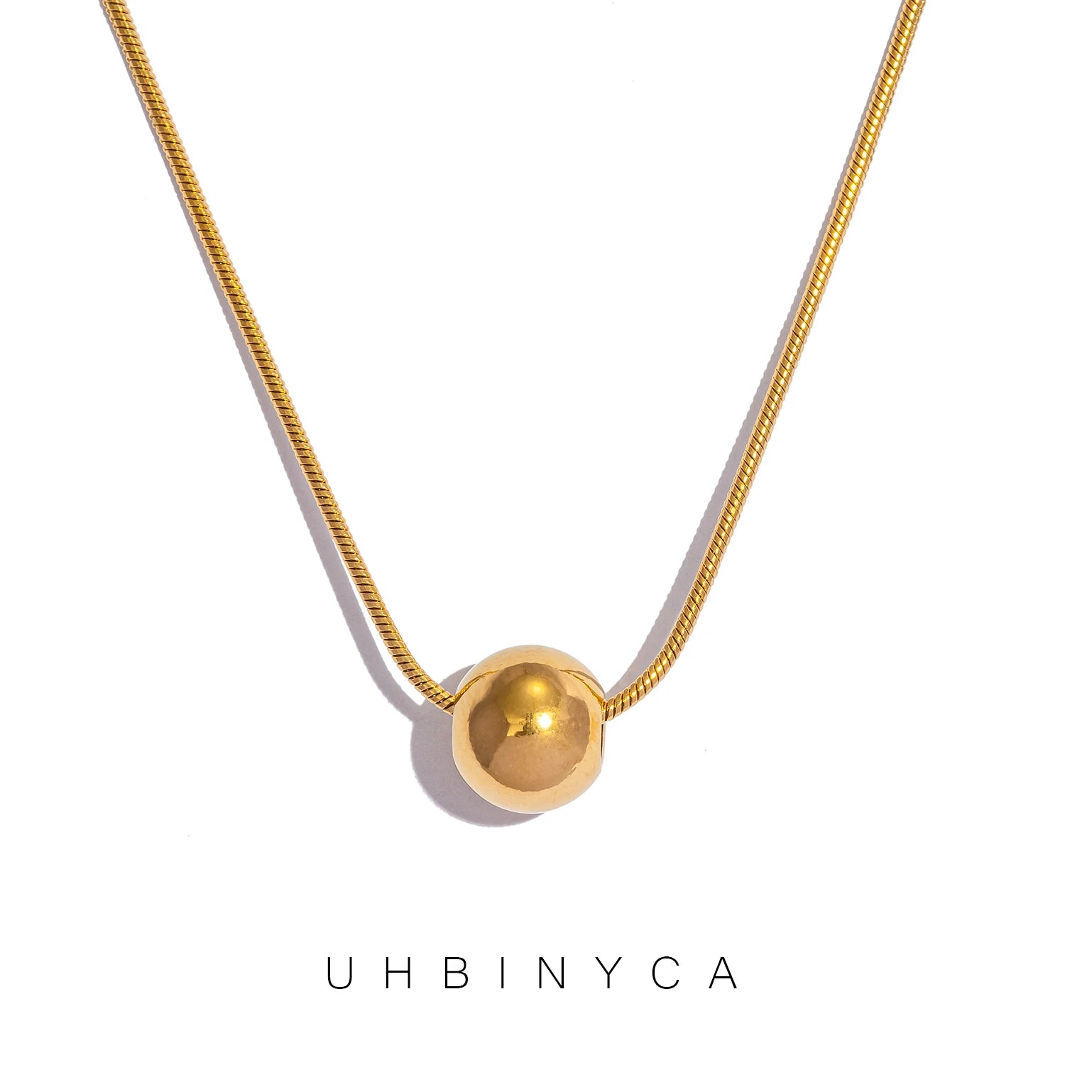 Minimalism Stainless Steel Round Bead Necklace | Handmade Chain Collar Jewelry for Women