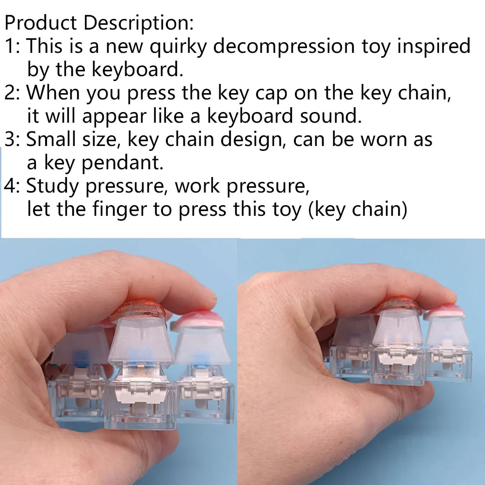 Fruit Keycap Keychain | Kawaii Stress Relief Pop Fidget Toy alternate view