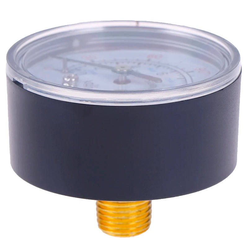 1pcs Bar Air Pressure Gauge 13mm 1/4 BSP Thread | Dual Scale for Air Compressor close-up view