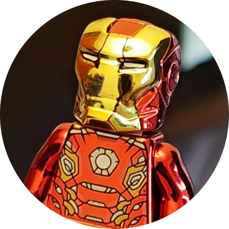 Mr Gold Building Blocks Mini Figure | Compatible Electroplate Plating Gold Chrome A additional angle