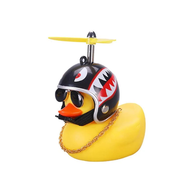 Rubber Duck With Helmet Pendant Black/Yellow lifestyle view