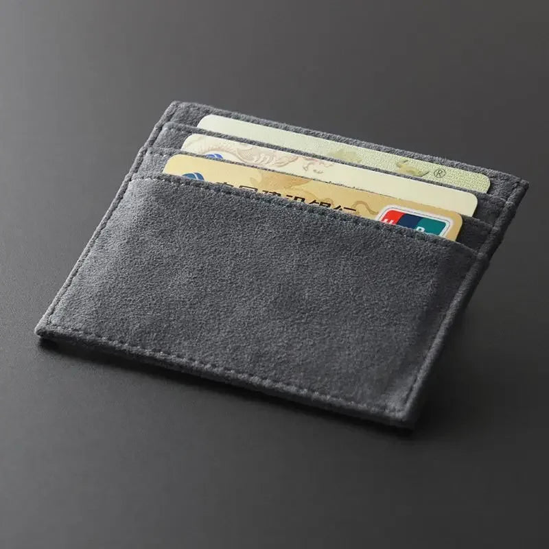 Slim Leather Card Holder | Multi Slot ID Wallet for Men additional angle