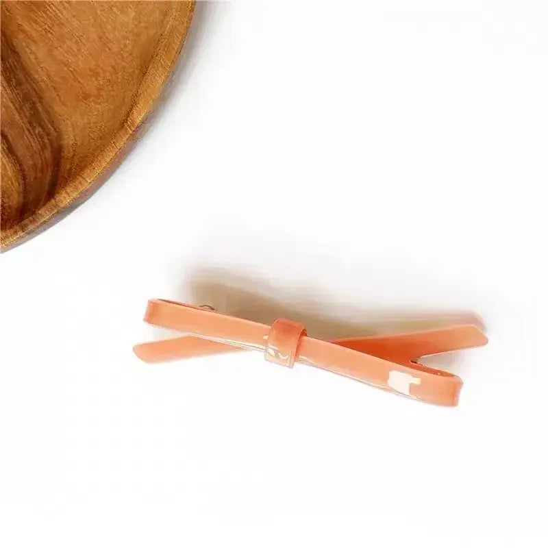 Korean Hairpin Headdress Clip Side Girl's Word Clip Female Online Influencer Bow Back Head Bangs Top Clip Headdress Hair Pins